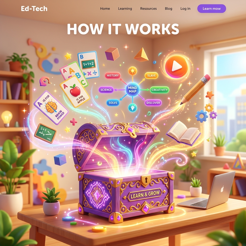 Magical glowing box 3D